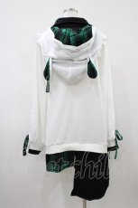 画像2: Favorite / レイヤード風パーカー Free オフ/グリーン H-26-04-10-1068-LO-TO-NS-ZH (2)