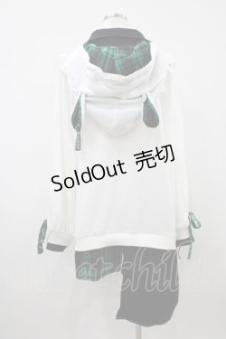 画像2: Favorite / レイヤード風パーカー Free オフ/グリーン H-26-04-10-1068-LO-TO-NS-ZH