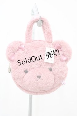 画像1: Maison de FLEUR / ピンくまニアトートバッグ  ピンク H-26-04-10-1015-LO-BG-NS-ZH