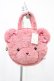 画像1: Maison de FLEUR / ピンくまニアトートバッグ  ピンク H-26-04-10-1015-LO-BG-NS-ZH (1)