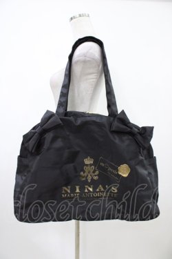 画像1: m petit by misako / NINA’Sコラボ ボストンバッグ  ブラック H-26-04-10-1019-LO-BG-NS-ZH