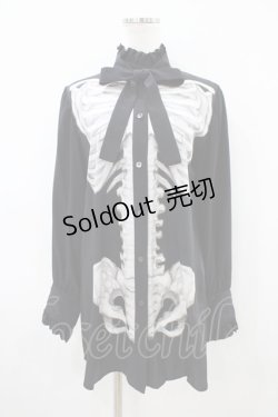 画像1: Royal Princess Alice / Madhatter's Tea Party ・まくら くらまコラボ スケルトンブラウス Free ブラック H-26-04-10-1022-LO-BL-NS-ZH