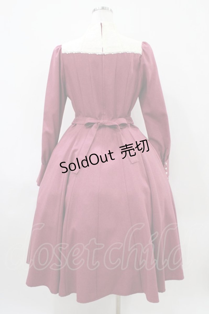 画像2: Innocent World / エヴァワンピース M ローズレッド×生成/Rose Red×Beige H-26-04-10-1024-IW-OP-NS-ZH (2)