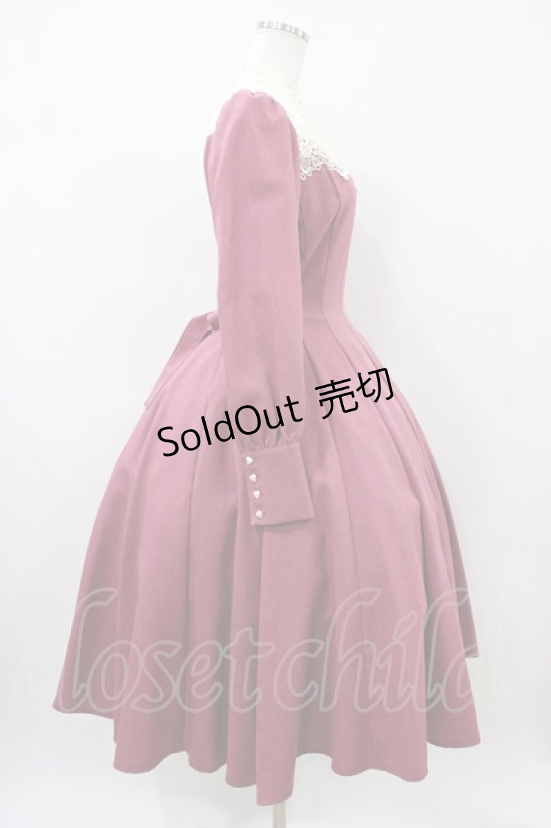 画像3: Innocent World / エヴァワンピース M ローズレッド×生成/Rose Red×Beige H-26-04-10-1024-IW-OP-NS-ZH (3)