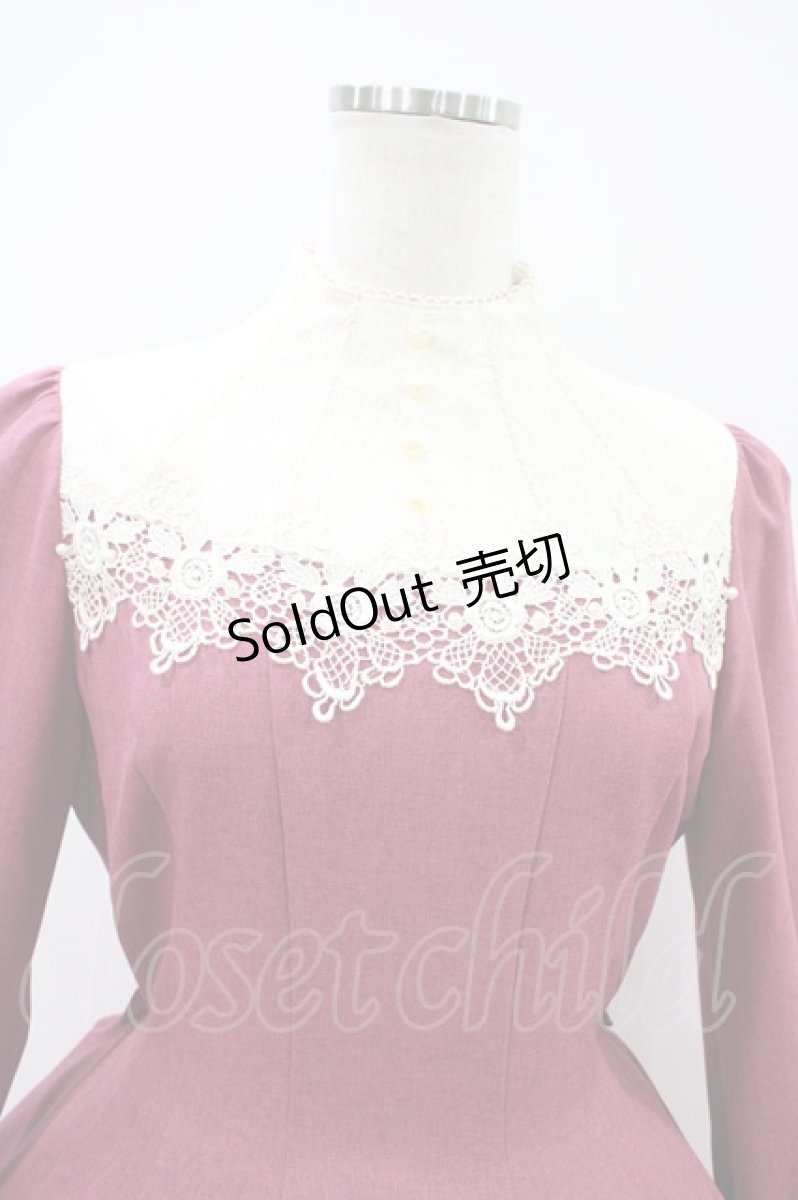 画像4: Innocent World / エヴァワンピース M ローズレッド×生成/Rose Red×Beige H-26-04-10-1024-IW-OP-NS-ZH (4)
