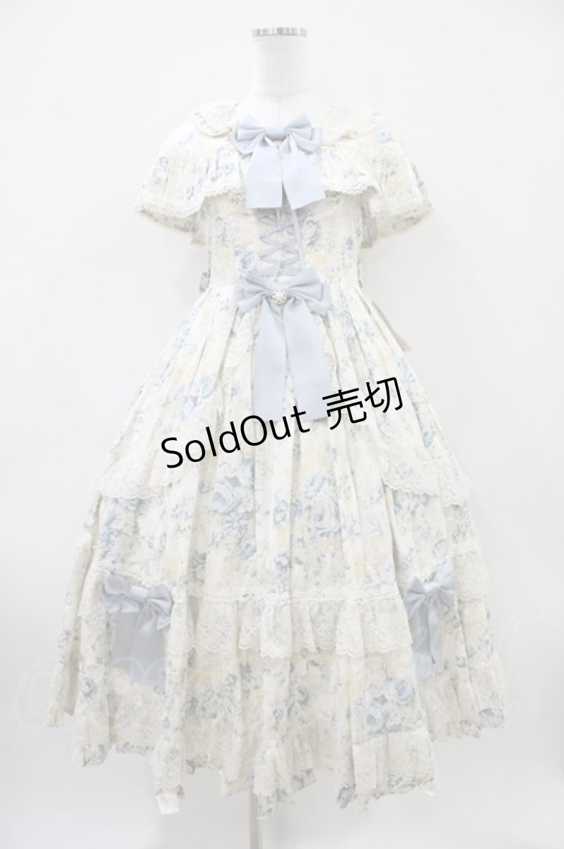 画像1: metamorphose / ロザリーケープ付きジャンパースカート サイズ1 パウダーブルー H-26-04-10-1026-ME-OP-NS-ZH (1)