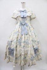 画像1: metamorphose / ロザリーケープ付きジャンパースカート サイズ1 パウダーブルー H-26-04-10-1026-ME-OP-NS-ZH (1)