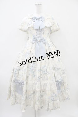 画像1: metamorphose / ロザリーケープ付きジャンパースカート サイズ1 パウダーブルー H-26-04-10-1026-ME-OP-NS-ZH