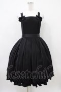 LIEF / ノーブルシフォンバッスルジャンパースカート M ブラック H-26-04-10-1027-LO-OP-NS-ZH