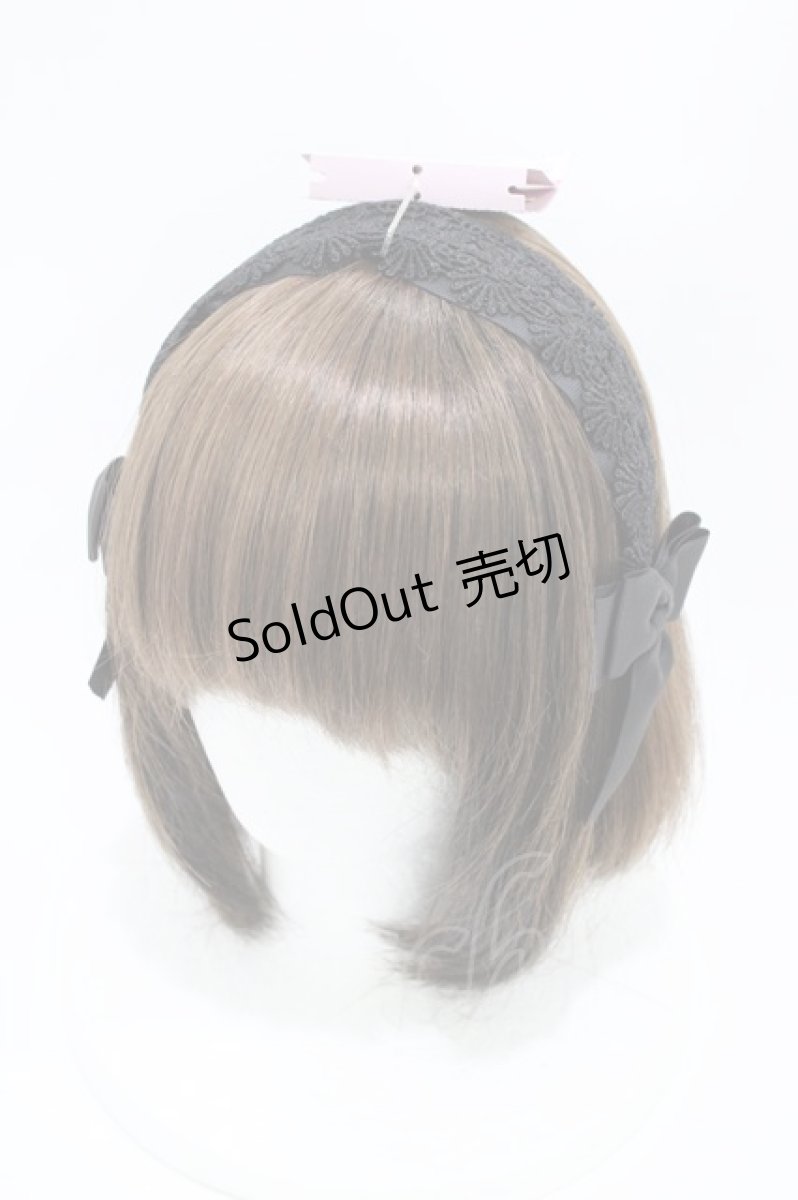 画像1: m petit by misako / TT*AMレースカチューシャ  ブラック H-26-04-10-1003-LO-AC-NS-ZH (1)