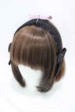 画像1: m petit by misako / TT*AMレースカチューシャ  ブラック H-26-04-10-1003-LO-AC-NS-ZH (1)