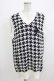 画像1: NieR Clothing / ニットベスト  千鳥柄（白×黒） H-26-04-10-053-PU-TO-KB-ZH (1)