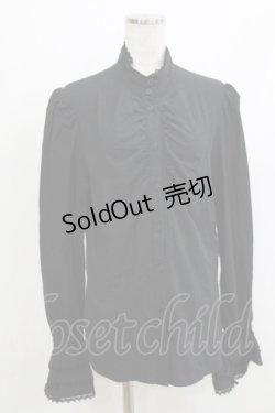 画像1: Moi-meme-Moitie / 3段フリルブラウス  ブラック H-26-04-10-055-MO-BL-KB-ZH