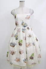 画像1: Emily Temple cute / Flower TEA PARTYキャミソールワンピース  オフホワイト H-26-04-10-006-ET-OP-KB-ZH (1)
