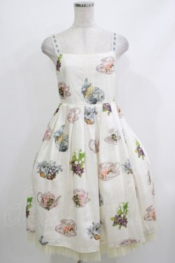 画像1: Emily Temple cute / Flower TEA PARTYキャミソールワンピース  オフホワイト H-26-04-10-006-ET-OP-KB-ZH