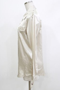 画像2: GADGET GROW / サテンロングスリーブブラウス  ベージュ H-26-04-10-057-GO-BL-KB-ZH