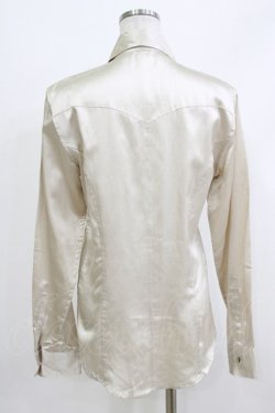 画像3: GADGET GROW / サテンロングスリーブブラウス  ベージュ H-26-04-10-057-GO-BL-KB-ZH