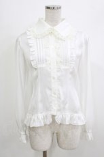 画像1: ATELIER PIERROT / ヨーク切替ブラウス  ホワイト H-26-04-10-058-EL-BL-KB-ZH (1)