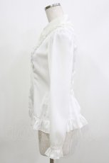 画像2: ATELIER PIERROT / ヨーク切替ブラウス  ホワイト H-26-04-10-058-EL-BL-KB-ZH (2)