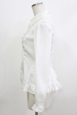 画像2: ATELIER PIERROT / ヨーク切替ブラウス  ホワイト H-26-04-10-058-EL-BL-KB-ZH