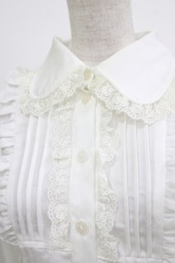 画像4: ATELIER PIERROT / ヨーク切替ブラウス  ホワイト H-26-04-10-058-EL-BL-KB-ZH