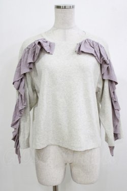 画像1: merry jenny / フリルトップス  グレー H-26-04-10-060-LO-TO-KB-ZH