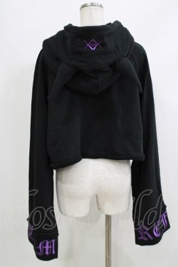 画像3: REFLEM / クロップスタンドジップアップパーカー  ブラック H-26-04-10-064-PU-TO-KB-ZH