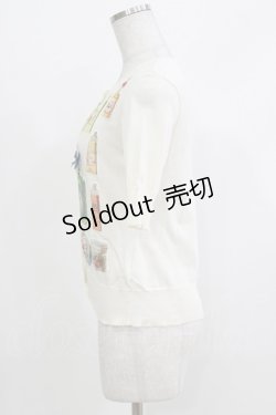 画像2: Jane Marple / Savons du Bonheurのデコパージュカーディガン  アイボリー H-26-04-10-065-JM-TO-KB-ZH