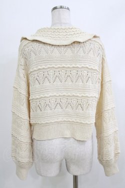 画像3: merry jenny / フリルカラーカーディガン  アイボリー H-26-04-10-066-LO-TO-KB-ZH