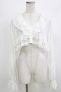 merry jenny / スカラップfrillボレロ  オフホワイト H-26-04-10-067-LO-TO-KB-ZH
