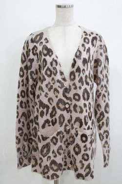 画像1: Candy Stripper / レオパードカーディガン  ピンクベージュ H-26-04-10-069-PU-TO-KB-ZH