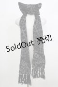 h.NAOTO / 猫耳フード付きニットストール  黒 H-26-04-10-071-HN-ZA-AK-ZH