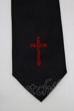 画像2: BPN / ロゴ刺繍ネクタイ  黒 H-26-04-10-072-GO-ZA-AK-ZH (2)