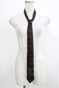 BPN / 十字架柄ジャガードネクタイ  黒×赤 H-26-04-10-073-GO-ZA-AK-ZH