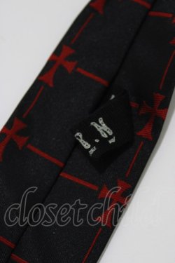 画像3: BPN / 十字架柄ジャガードネクタイ  黒×赤 H-26-04-10-073-GO-ZA-AK-ZH
