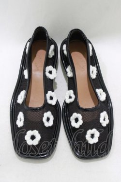 画像1: merry jenny / おはなさいたメッシュシューズ L ブラック H-26-04-10-079-LO-SH-KB-ZH