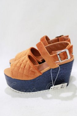 画像2: merry jenny / ベロアキルティング厚底サンダル M オレンジ H-26-04-10-080-LO-SH-KB-ZH