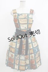 Jane Marple / ブリティッシュチョコレートバースクエアドレス  ピーコックブルー H-26-04-10-009-JM-SK-KB-ZH