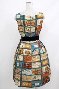 画像3: Jane Marple / ブリティッシュチョコレートバースクエアドレス  ピーコックブルー H-26-04-10-009-JM-SK-KB-ZH