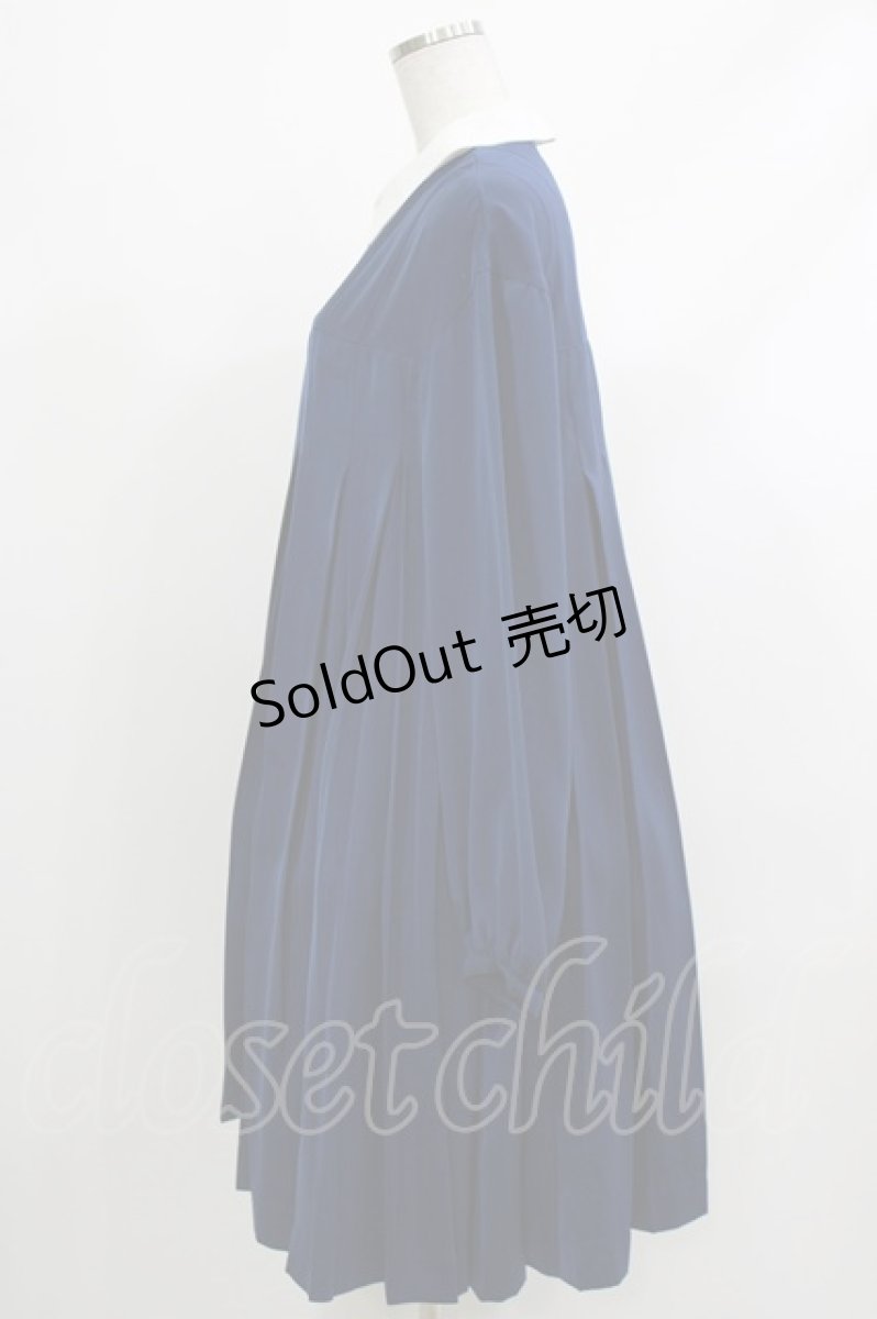 画像2: Candy Stripper / PLEATS ONE-PIECE  ネイビー H-26-04-10-012-PU-OP-KB-ZH (2)