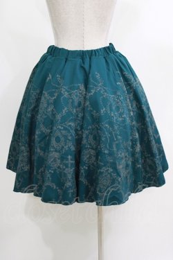 画像3: Ozz Croce / プリントギャザースカート  グリーン×グレーチュール H-26-04-10-014-OO-SK-KB-ZH