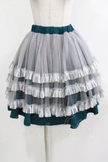 画像5: Ozz Croce / プリントギャザースカート  グリーン×グレーチュール H-26-04-10-014-OO-SK-KB-ZH (5)