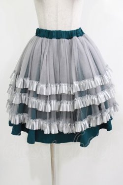 画像5: Ozz Croce / プリントギャザースカート  グリーン×グレーチュール H-26-04-10-014-OO-SK-KB-ZH