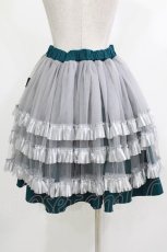 画像7: Ozz Croce / プリントギャザースカート  グリーン×グレーチュール H-26-04-10-014-OO-SK-KB-ZH (7)