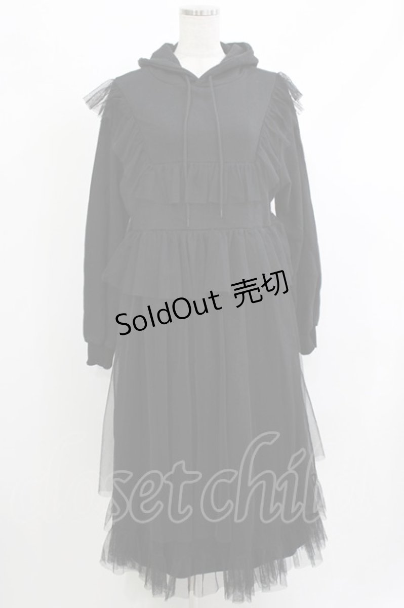 画像1: Candy Stripper / TULLE LAYERED ONE-PIECE  ブラック H-26-04-10-016-PU-OP-KB-ZT515 (1)