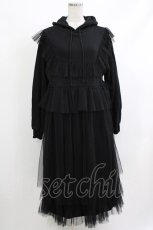 画像1: Candy Stripper / TULLE LAYERED ONE-PIECE  ブラック H-26-04-10-016-PU-OP-KB-ZT515 (1)