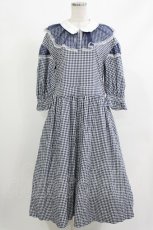 画像1: Candy Stripper / GINGHAM TULLEワンピース  ネイビー H-26-04-10-017-PU-OP-KB-ZH (1)