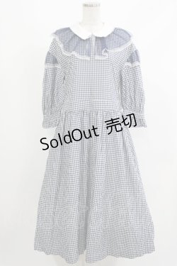 画像1: Candy Stripper / GINGHAM TULLEワンピース  ネイビー H-26-04-10-017-PU-OP-KB-ZH