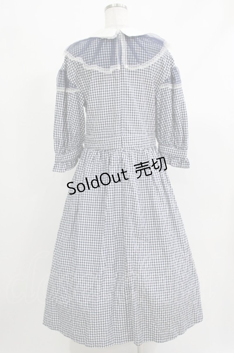 画像3: Candy Stripper / GINGHAM TULLEワンピース  ネイビー H-26-04-10-017-PU-OP-KB-ZH (3)