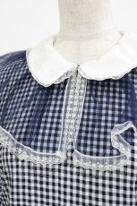 画像4: Candy Stripper / GINGHAM TULLEワンピース  ネイビー H-26-04-10-017-PU-OP-KB-ZH (4)